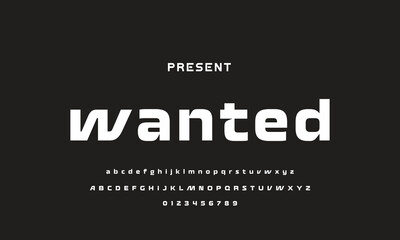 Modern Sports tech font typography. MINIMAL vector typeface for a company. Minimal gaming fonts for logo design.