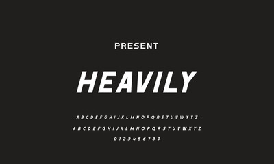 Modern Sports tech font typography. MINIMAL vector typeface for a company. Minimal gaming fonts for logo design.