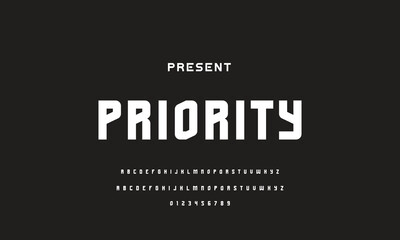 Modern Sports tech font typography. MINIMAL vector typeface for a company. Minimal gaming fonts for logo design.