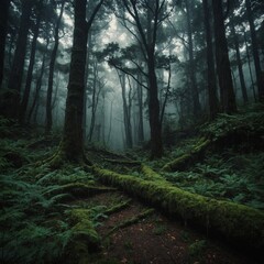 Obraz premium Describe a deep forest that is home to an ancient, wise spirit.