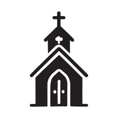 Church building icon. Simple illustration of church building vector icon for web design isolated on white background