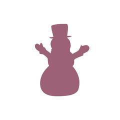 colorful snowman doddle icon