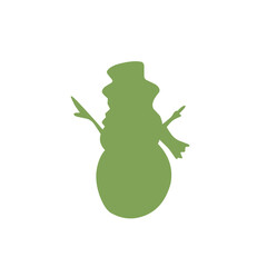 colorful snowman doddle icon