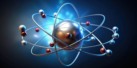 atom surrounded by orbiting electrons, atomic model, physics,  atomic model, physics, electron configuration, energy