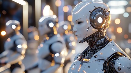 Fototapeta premium Business People Using Artificial Intelligence (AI)