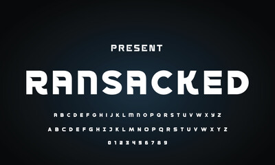 Abstract modern urban alphabet fonts. Typography sport, technology, fashion, digital, future creative logo font. vector illustration