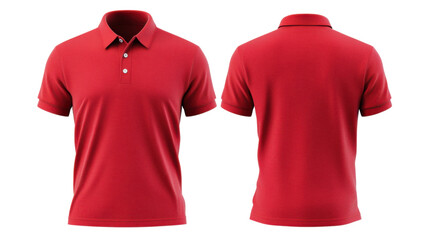 red t shirt isolated on white background 