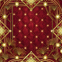 Sophisticated Art Deco Star Decorative Tile Pattern