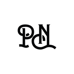 PN monogram logo design letter text name symbol monochrome logotype alphabet character simple logo