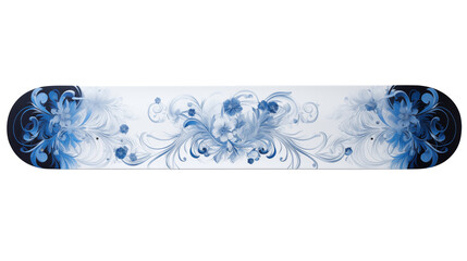 Elegant Blue Floral Design Perfect for Decor and Print isolated on transparent background