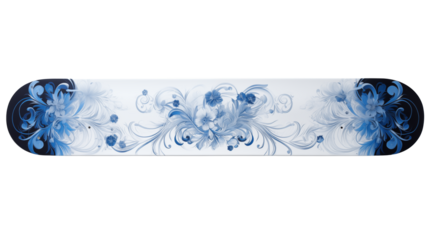 Elegant Blue Floral Design Perfect for Decor and Print isolated on transparent background