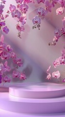 Obraz premium Elegant Floral Display with Pink Orchids in a Soft Background