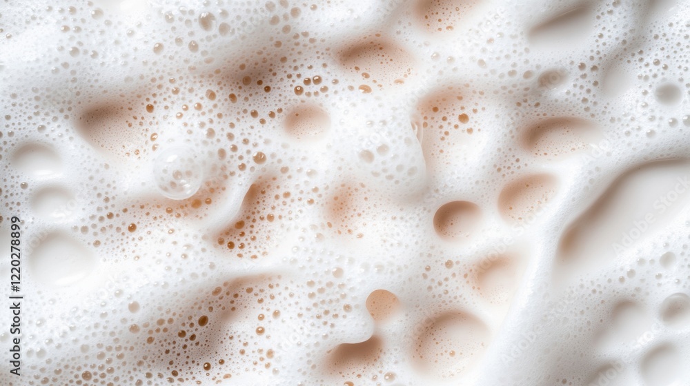 Poster soap bubbles and foam create intricate patterns and textures, showcasing a blend of colors in a whim