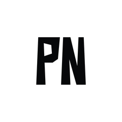 PN monogram logo design letter text name symbol monochrome logotype alphabet character simple logo