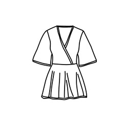 Fashion flat drawing line