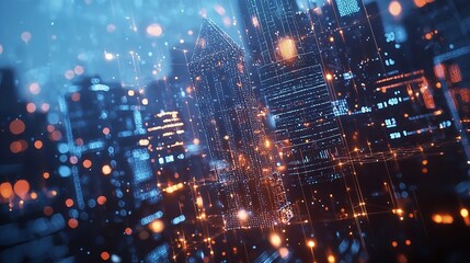Obraz premium Business Technology, Finance, and Investment Background