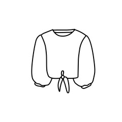 Fashion flat drawing line