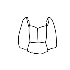 Fashion flat drawing line