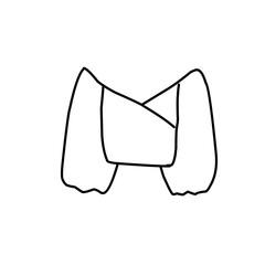 Fashion flat drawing line