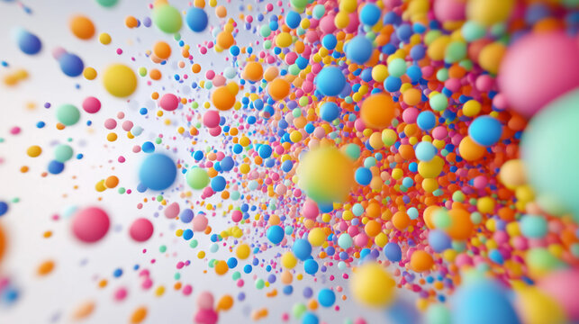 Colorful Floating Spheres