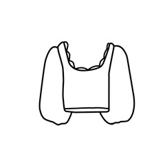 Fashion flat drawing line