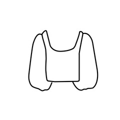 Fashion flat drawing line