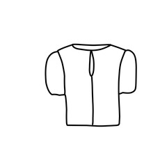 Fashion flat drawing line