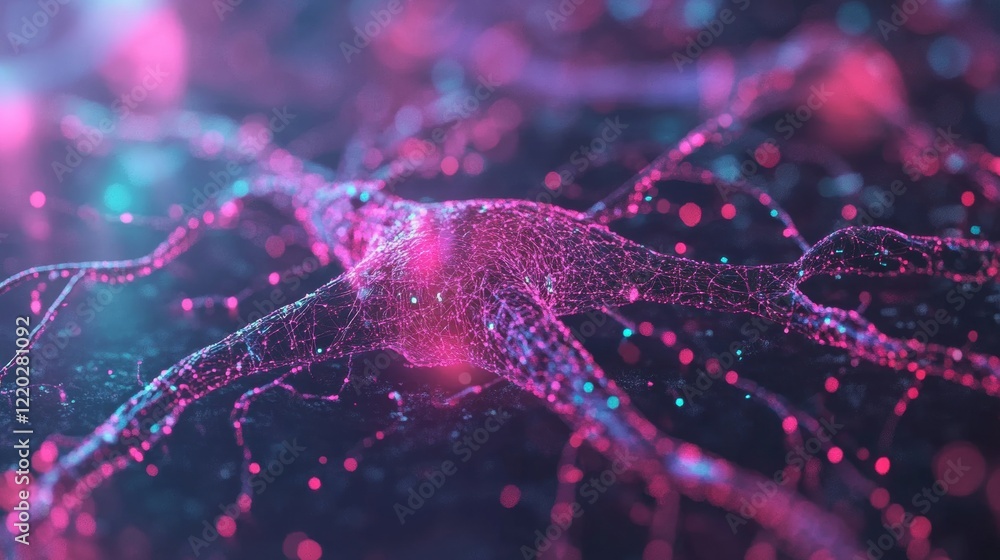 Poster connections between neurons illuminate as they fire, showcasing the dynamic activity of the human br