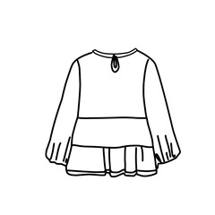 Fashion flat drawing line