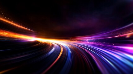 Abstract Speed and Light Trails: A Dynamic Visual Journey