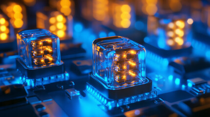 Futuristic Microchip City