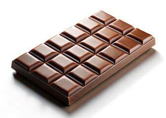 Obraz premium Dark chocolate's midnight hue contrasts beautifully against pure white; a tempting treat.