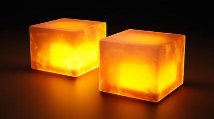 Glowing Amber Blocks