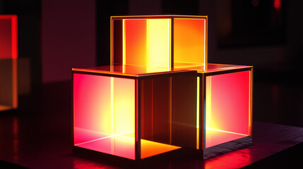 Illuminated Geometric Cubes