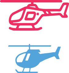 line art plane design with color