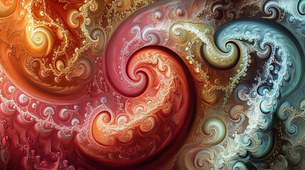 Vibrant Fractal Swirls