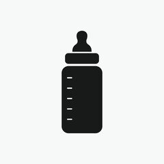 Baby feeding bottle vector flat icon
