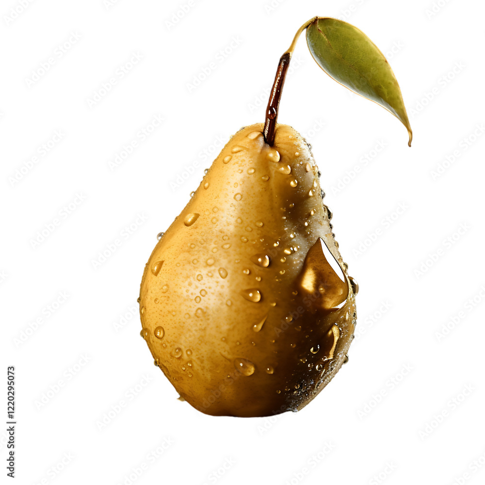 Poster fresh pear png cutout with transparent backdrop for stunning visuals and design projects