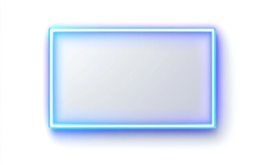 White Rectangle with Blue Light Borders