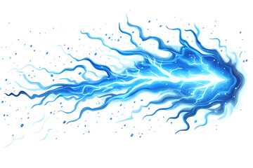 blue lightning on white background, blue lightning strike, white background