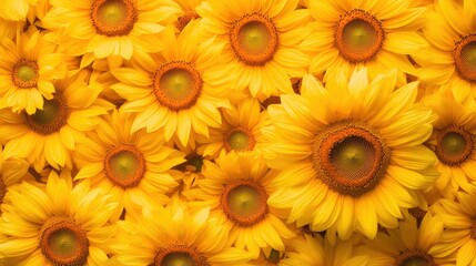 Fototapeta premium A Vibrant Field of Sunflowers Captivating the Eye and Soul