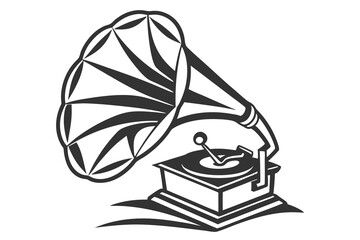 illustration of a gramophone