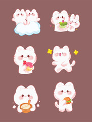 Adorable Cat Enjoying Sweet Treats illustration