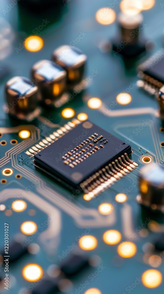 Poster AI Chip  Close up  Circuit Board  Technology  Microchip  Processor  Electronics  Hardware