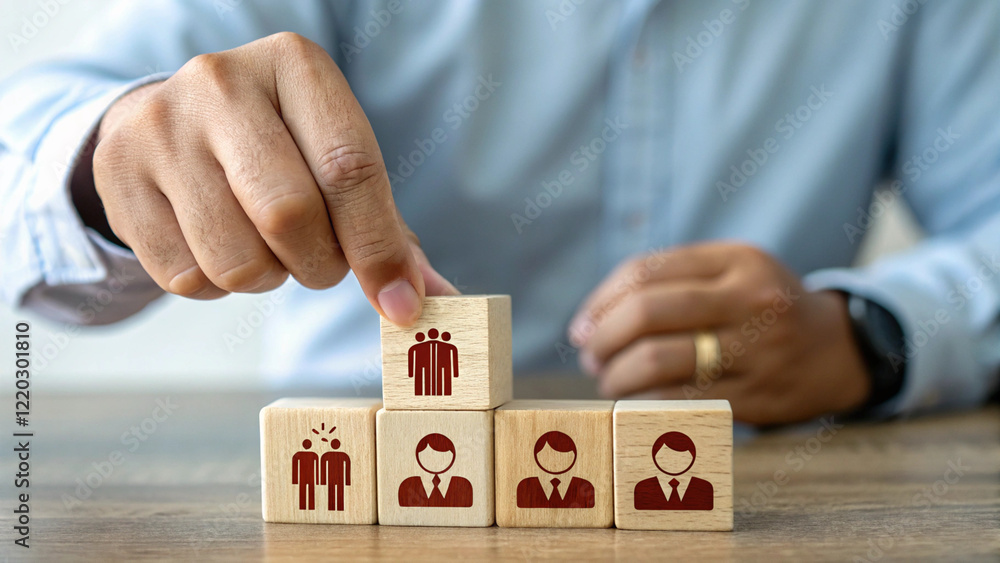 Poster ai generate team building strategy office environment business insights professional development mot