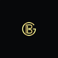 g p b logo design, initial letter logo