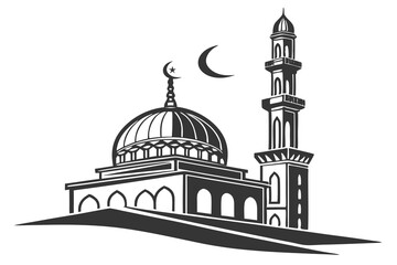 Obraz premium silhouette of mosque
