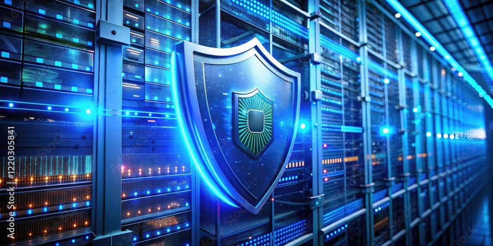 Poster unbreakable digital fortress: data protection, it security, deep learning ai, robust firewalls, clou