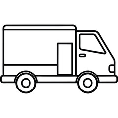 Delivery Truck Icon Vector Art Illustration Design