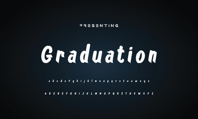 Lettering font isolated on black background. Texture alphabet in street art and graffiti style. Grunge and dirty effect. Vector brush letters.